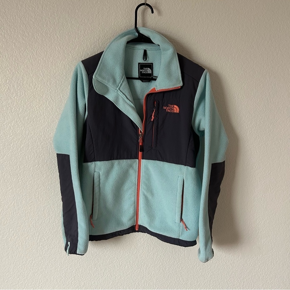 The North Face Denali Sky Blue Coral Zipper Fleece Polartec Gorpcore Fall Jacket